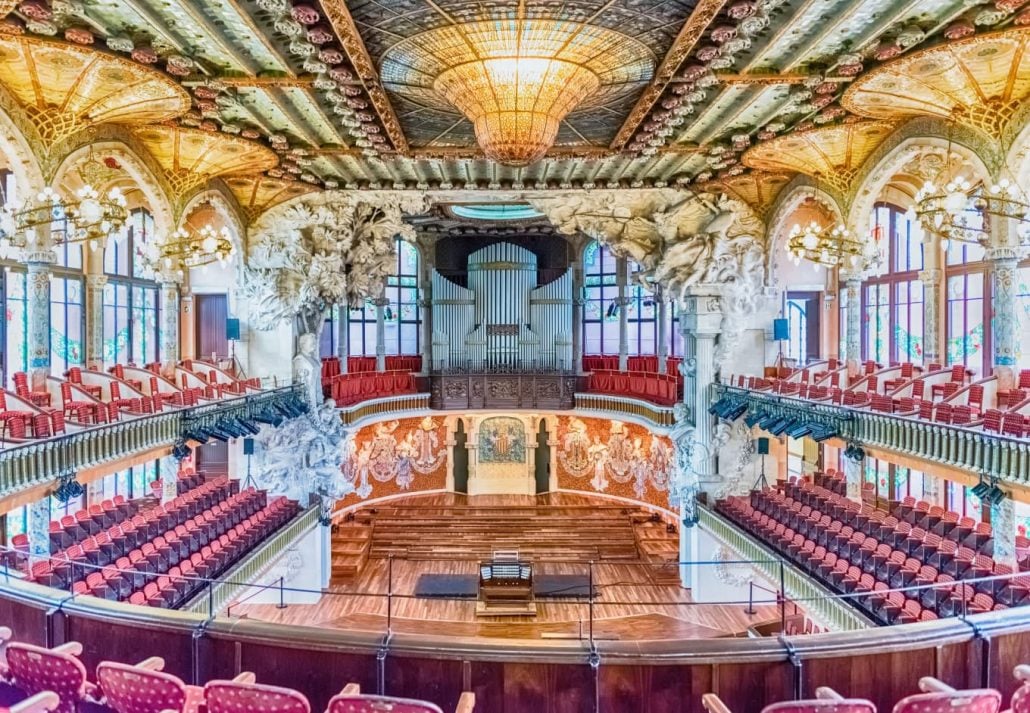 Palau de la Música Catalana, in Barcelona, Spain.