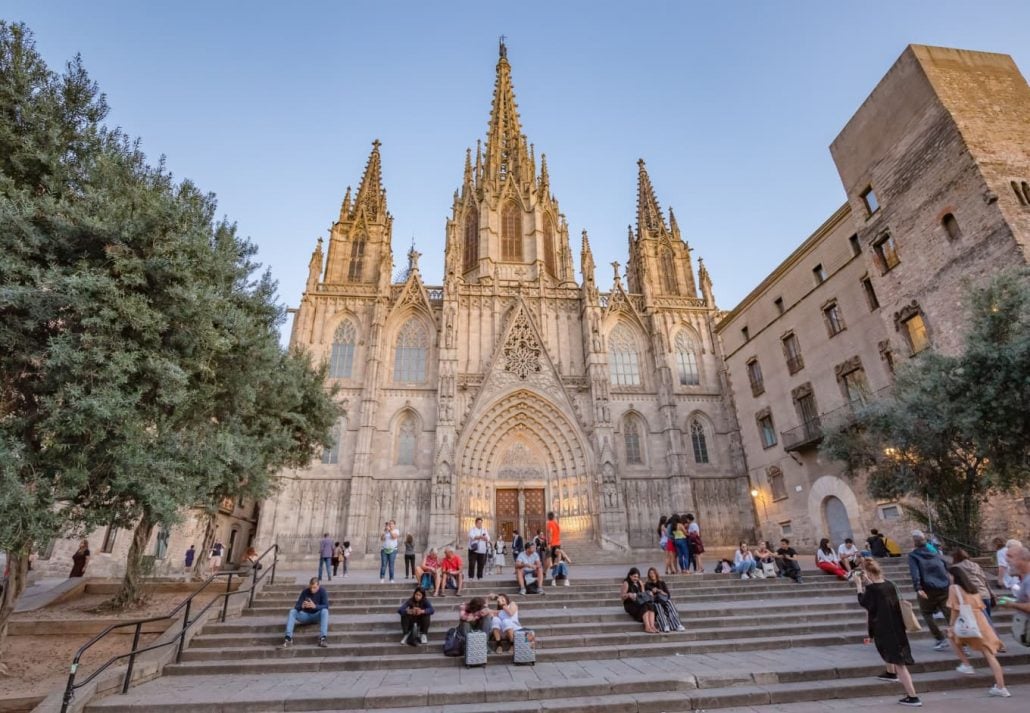 Barcelona Cathedral, in Barcelona, Spain.