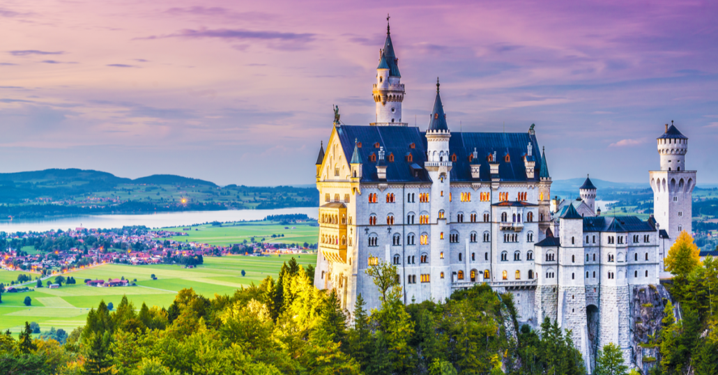 view of neuschwanstein castle in germany