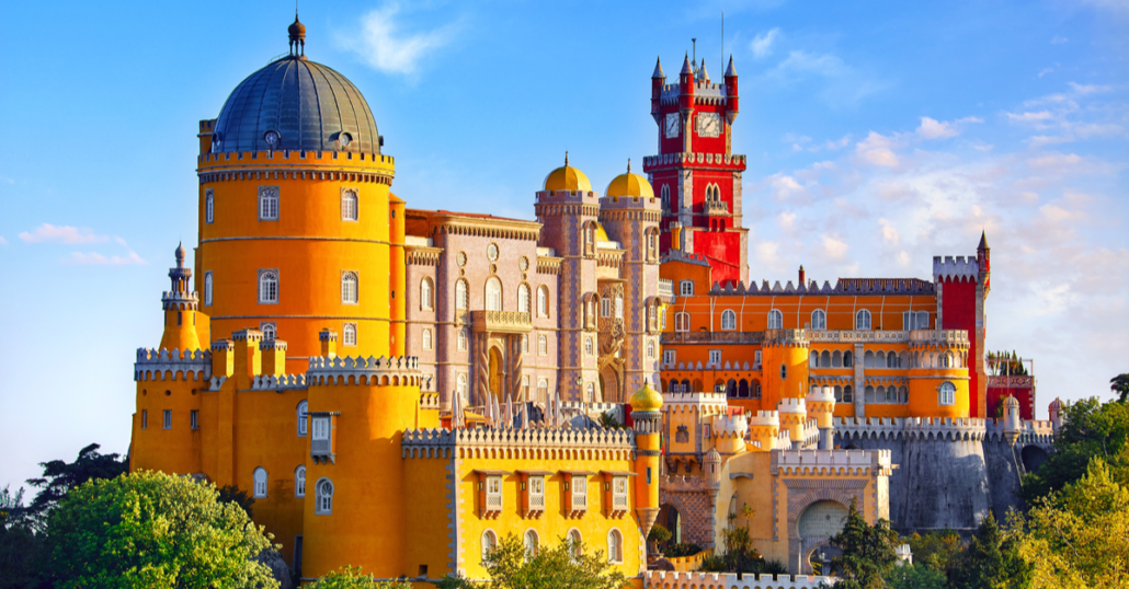 view of sintra castle in portugal