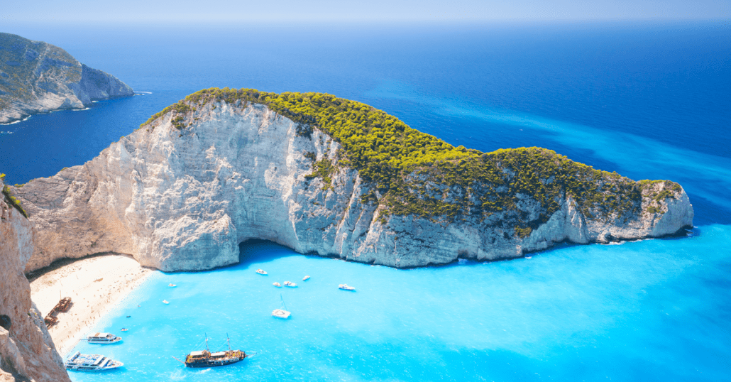 greek beach and island