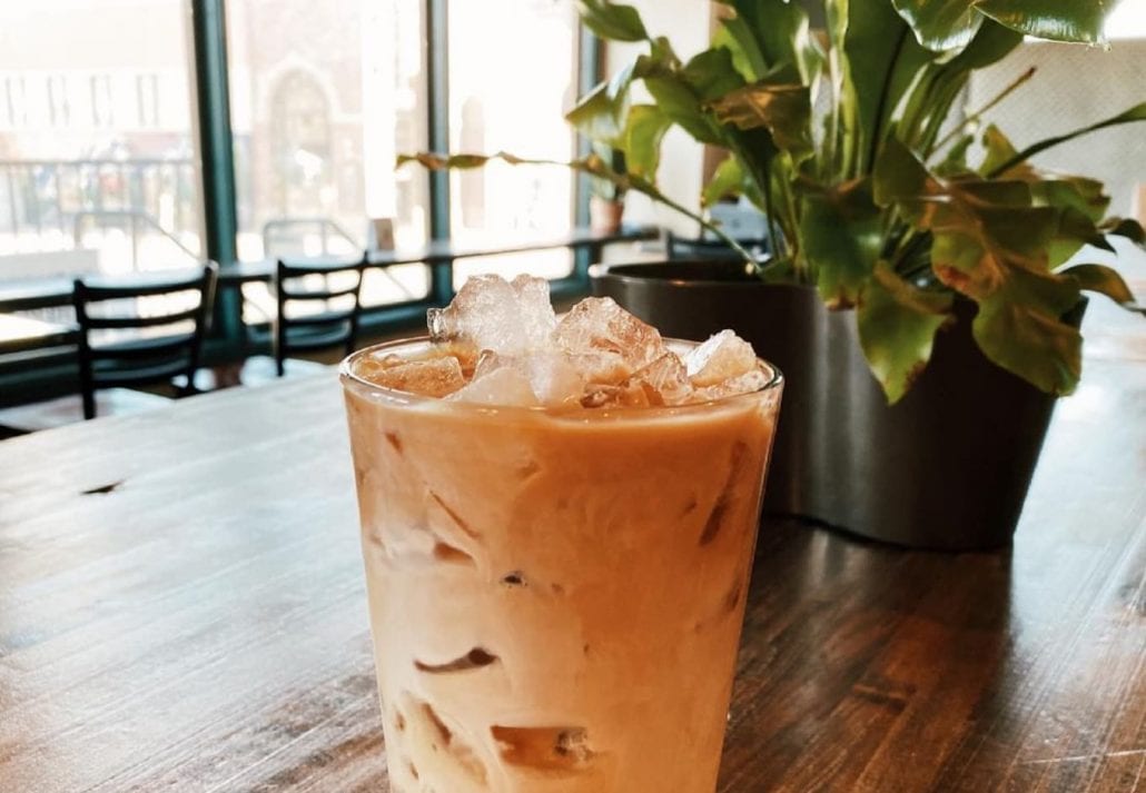 Iced coffee from Cafe 13, in Golden, Colorado