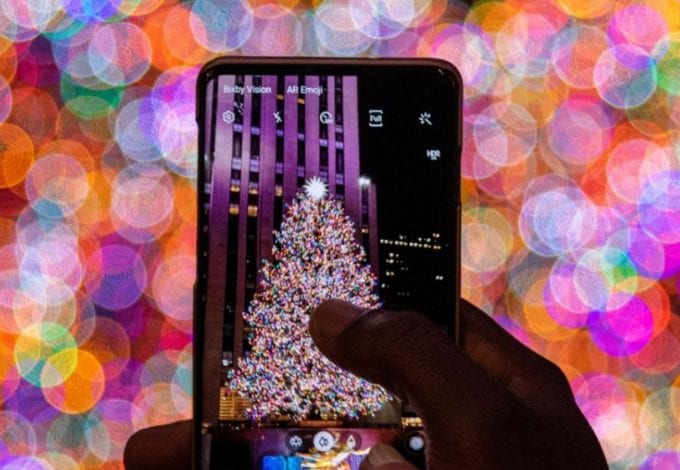 Christmas tree at Rockefeller Center in New York City 