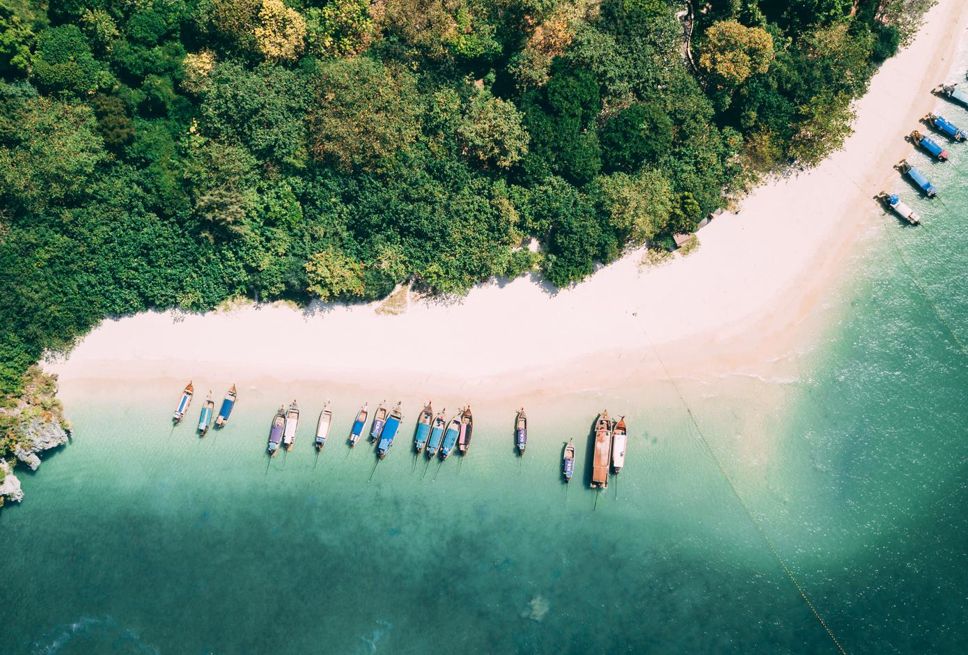 Aerial view of Phra Nang, in Thailand