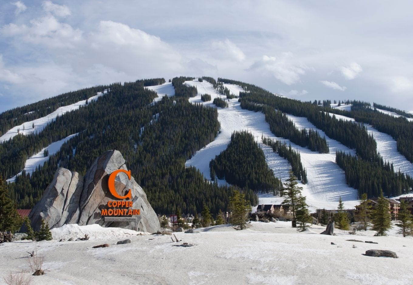 Entrance of the Copper Mountain Ski Resort, in Colorado.