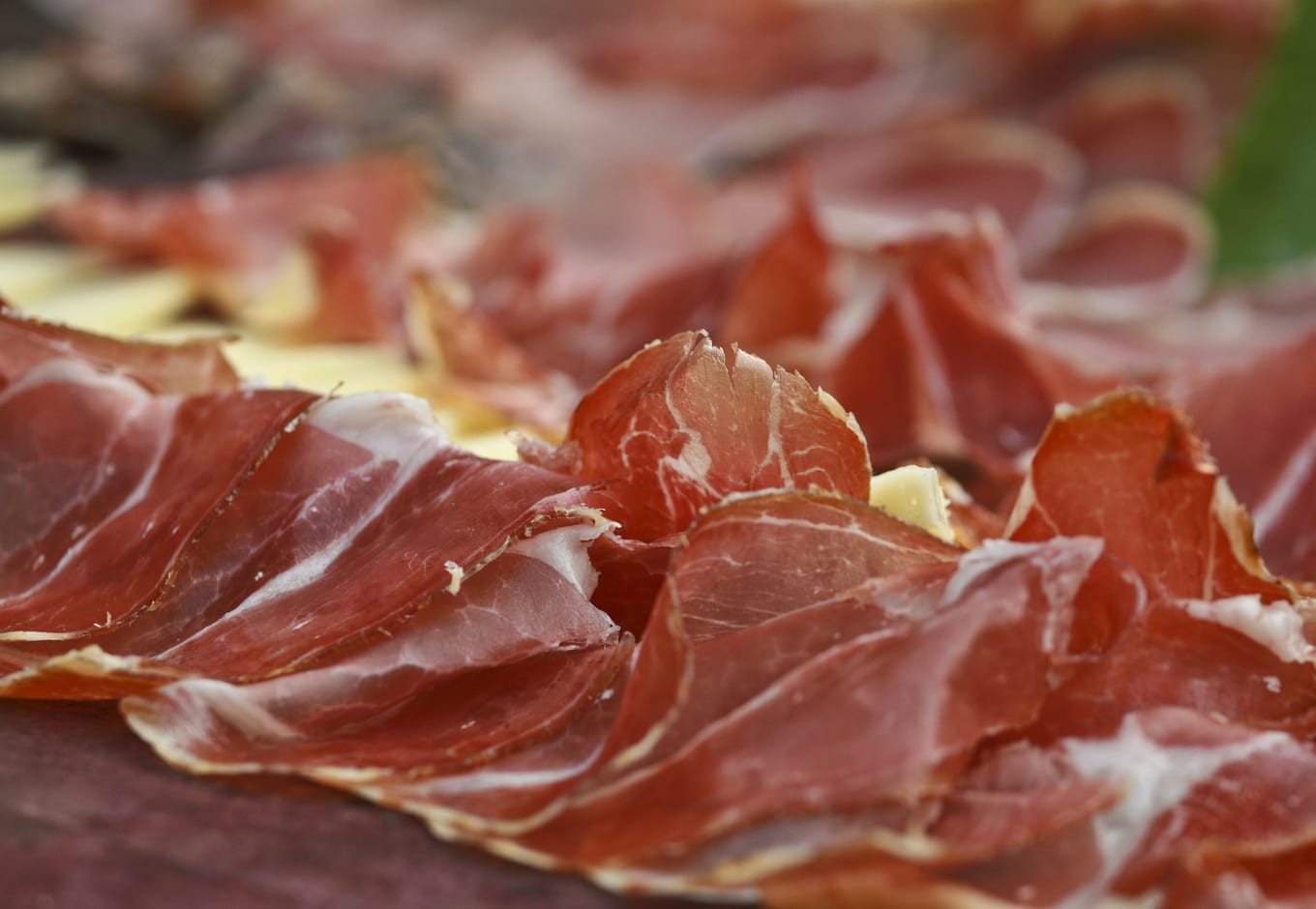 Thin slices of ham.