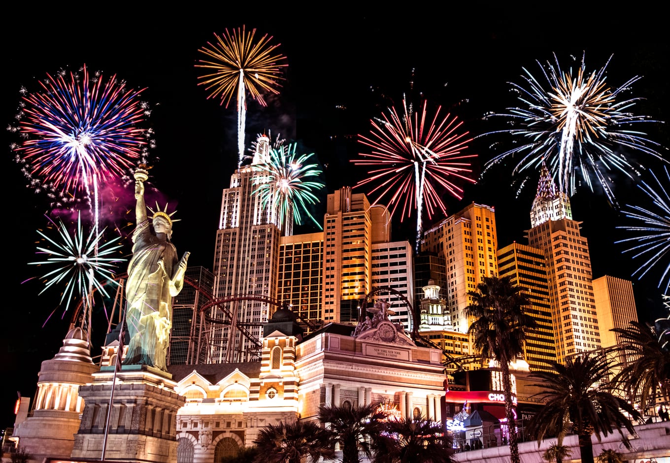 Fireworks at the Sunset Strip, in Las Vegas.