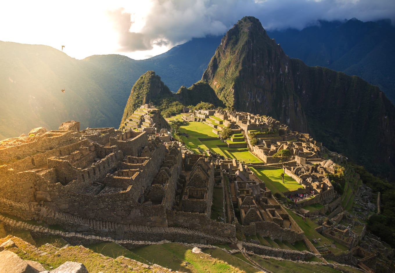 View of Macchu Picchu, in Peru.