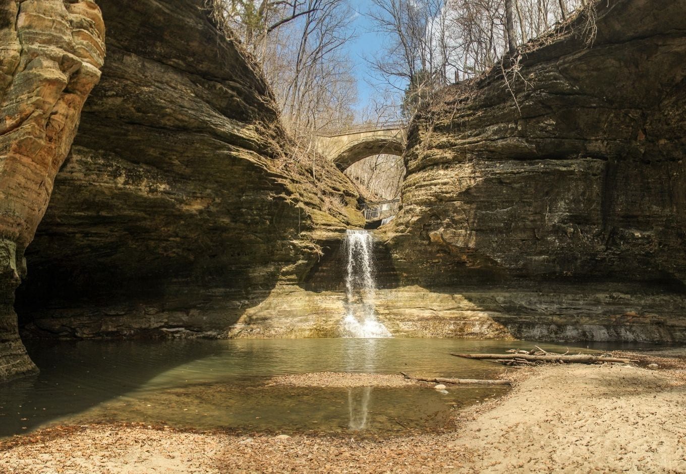 Tiny waterfall in Oglesby, Illinois.