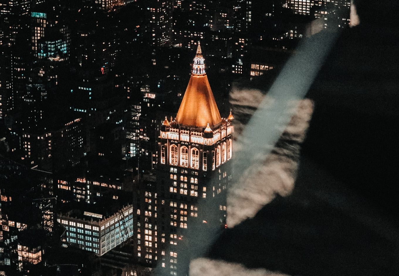 Empire State Building in NYC during Christmas 