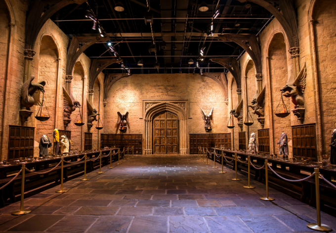 Great Hall at The Making of Harry Potter at Warner Bros. Studio Tour London, A behind the scenes walking tour of Harry Potter movies.
