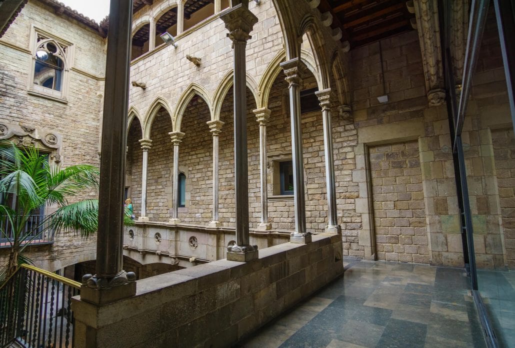 Interior of Museu Picasso in Barcelona, Spain.