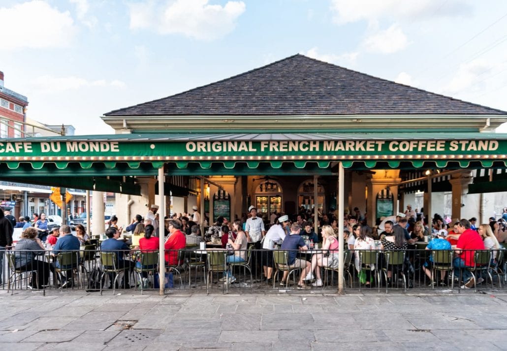 The Iconic Cafe Du Monde, in New Orleans, United States.