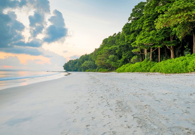 Radhanagar Beach  At Andaman and Nicobar Island, India