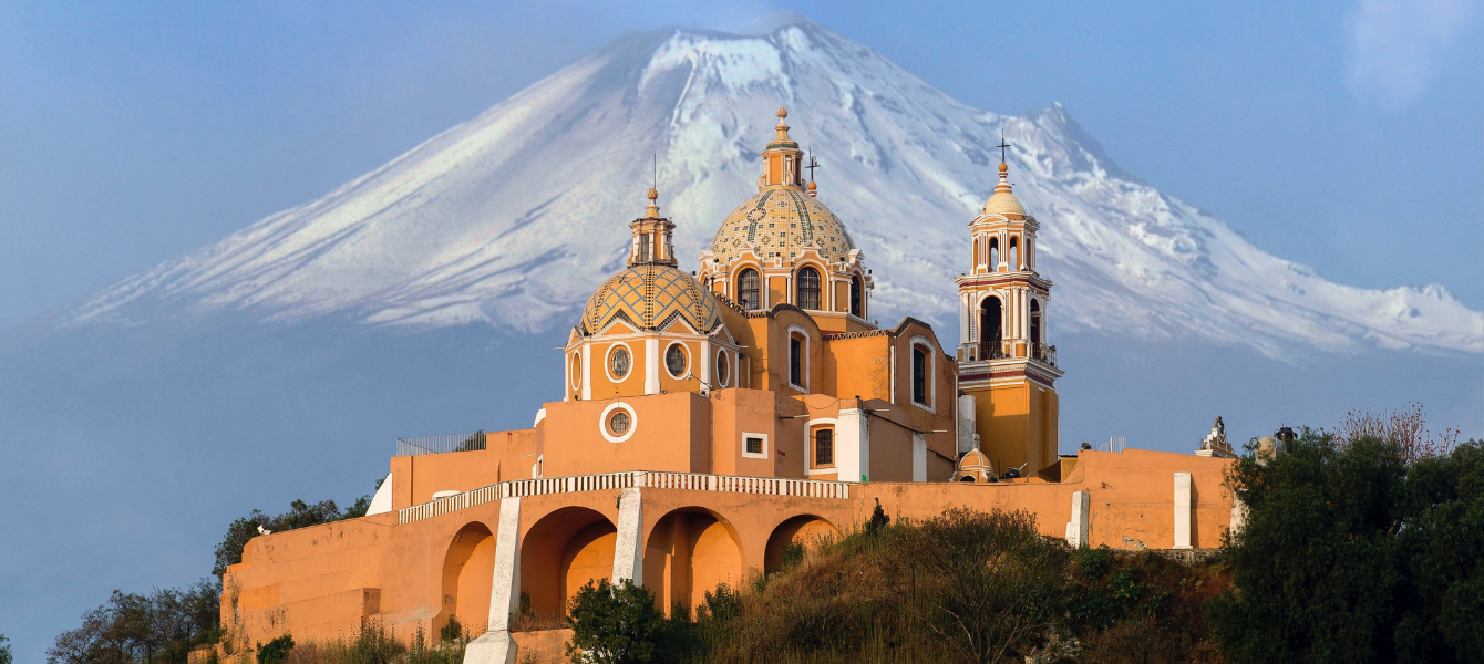 Santuario de la Virgen de los Remedios, San Pedro Cholula, Mexico.