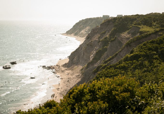Block Island bluffs,in Rhode Island