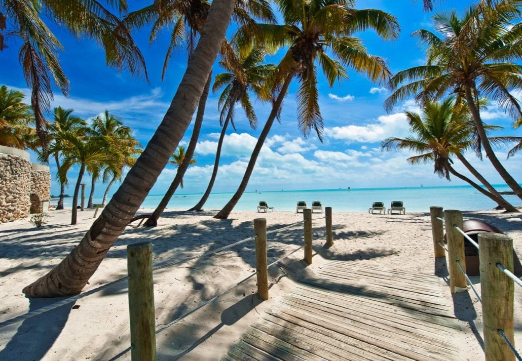 Walkway to the beach in Key West