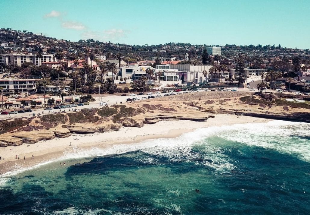 La Jolla Beach In San Diego, California.