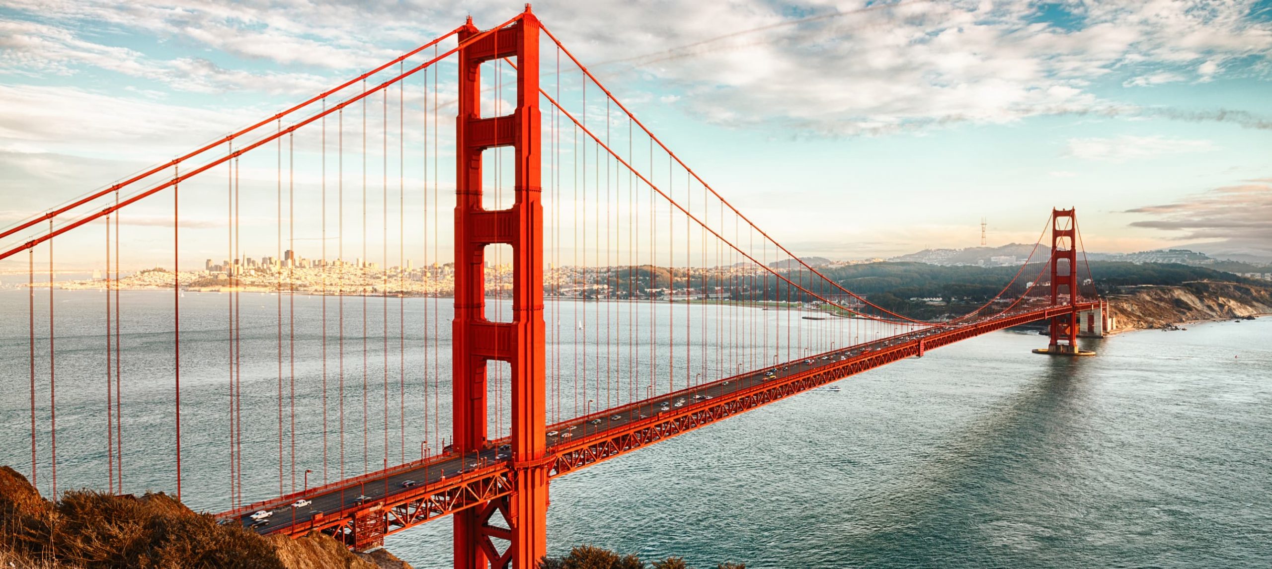 The famous Golden Gate Bridge, in San Francisco, California