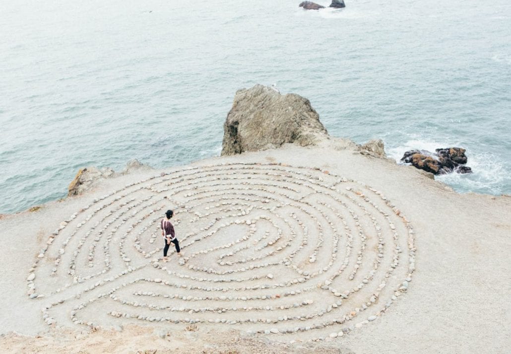 San Francisco land's end labyrinth rock maze