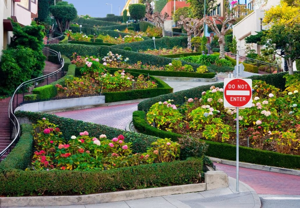 Lombard Street, in San Francisco.