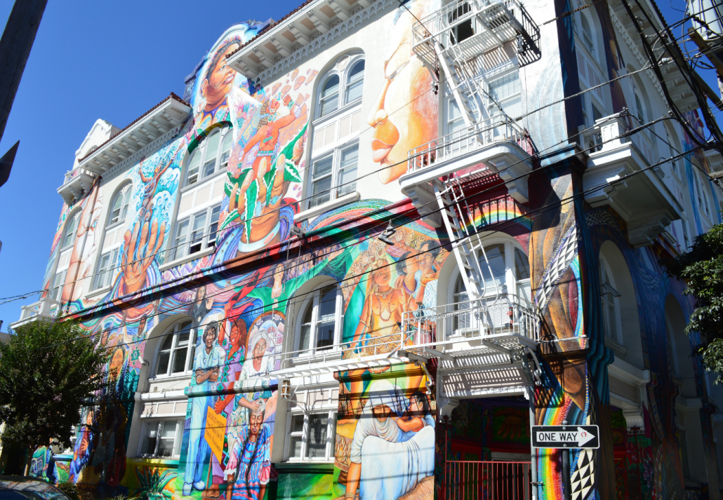 The Women's Building in the Mission District, São Francisco, California.