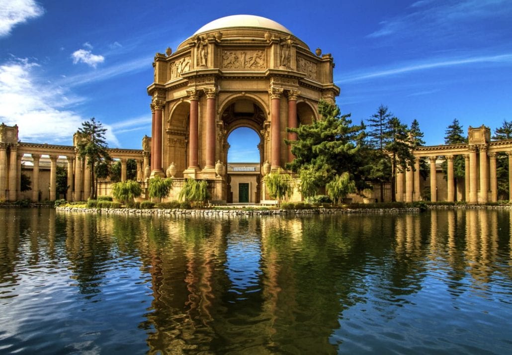The Palace of Fine Arts, in San Francisco, California.