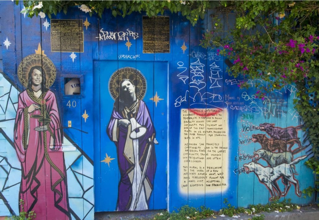 Mural in Mission District neighborhood in San Francisco