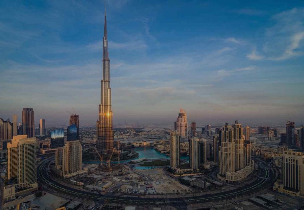 Skyscrapers in the city of Dubai, UAE.