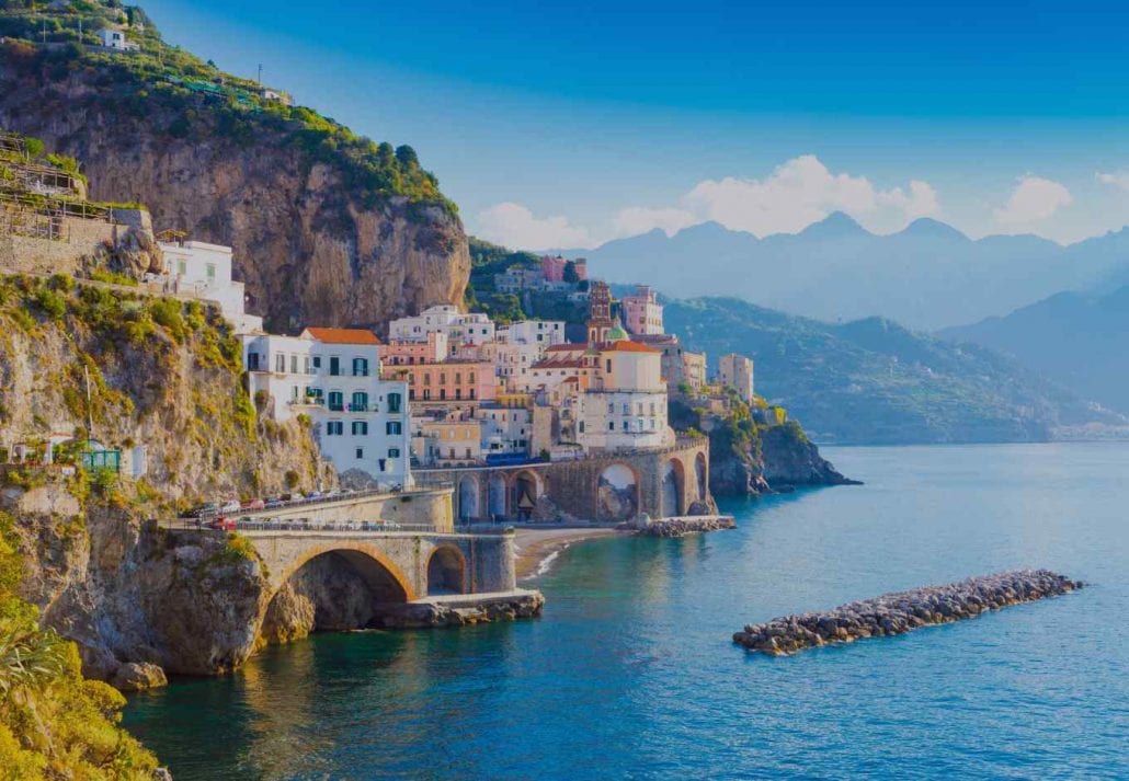 The Amalfi Coast, in Italy.
