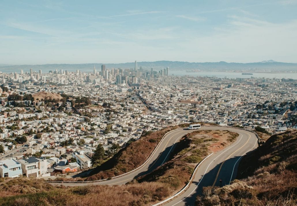 View from Christmas Tree Point in Twin Peaks, San Francisco