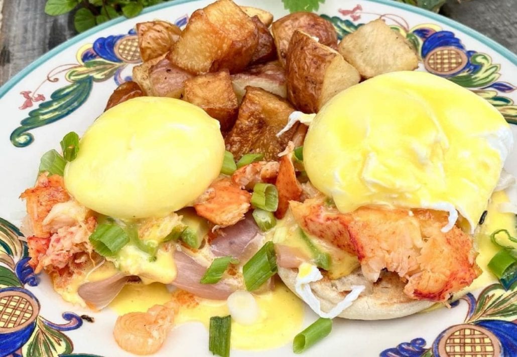 Eggs benedict at Zazie, in San Francisco, California.