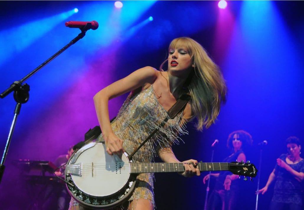 Singer Taylor Swift during her show.