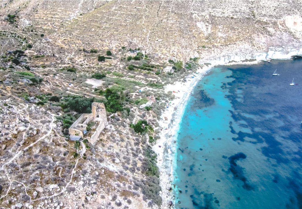 Cabo de Gata. Cala San Pedro. Almeria,Spain. Drone Photo