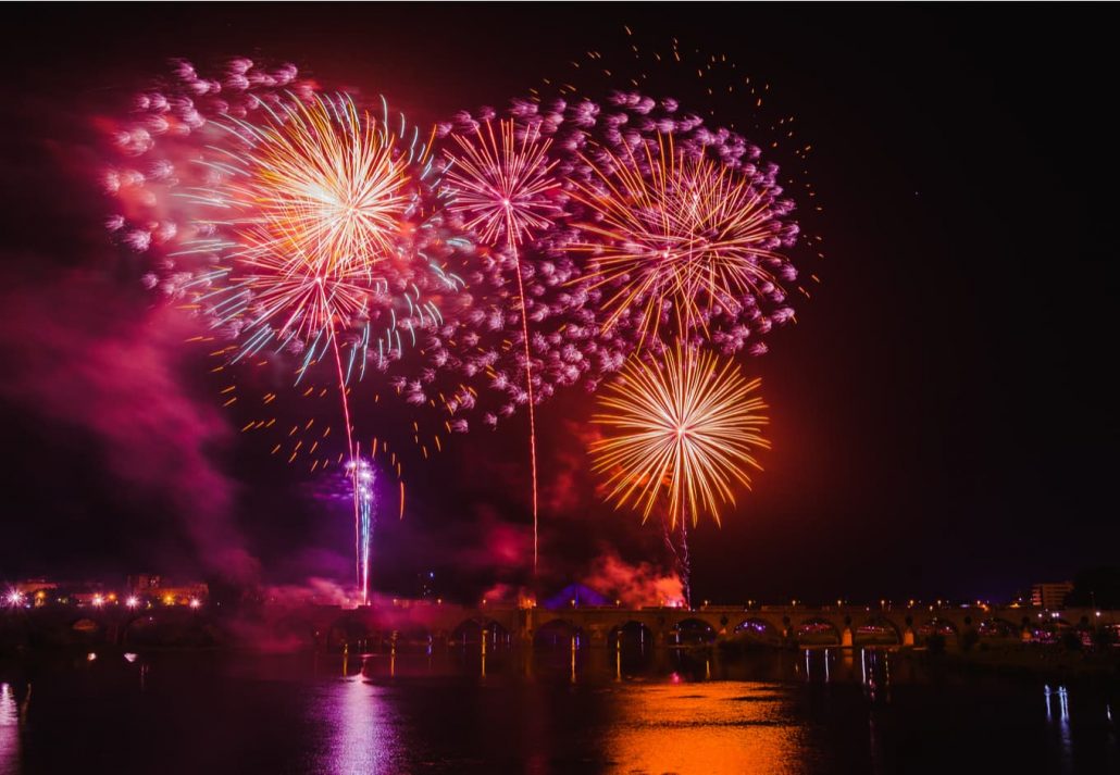 San Juan Fireworks at Badajoz, Extremadura, Spain