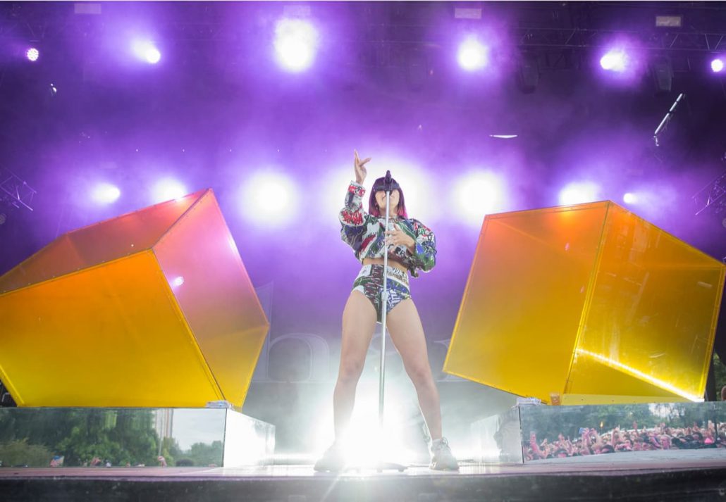 Charli XCX aka Charlotte Emma Aitchison performs at Pitchfork Music Festival. 