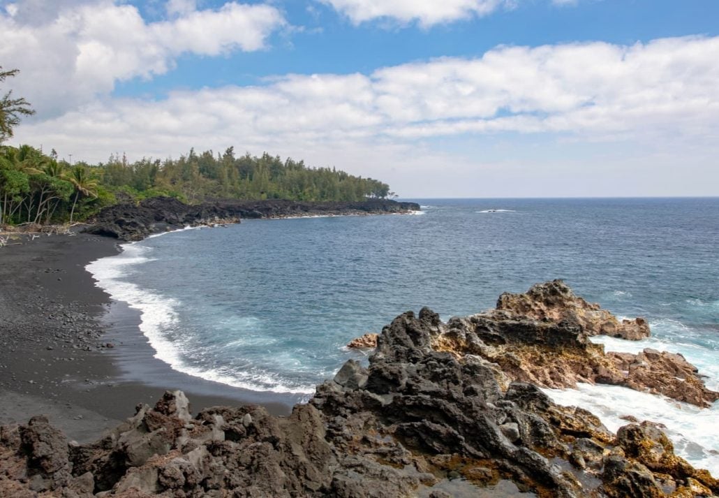 Kehena Black Sand Beach hawaii