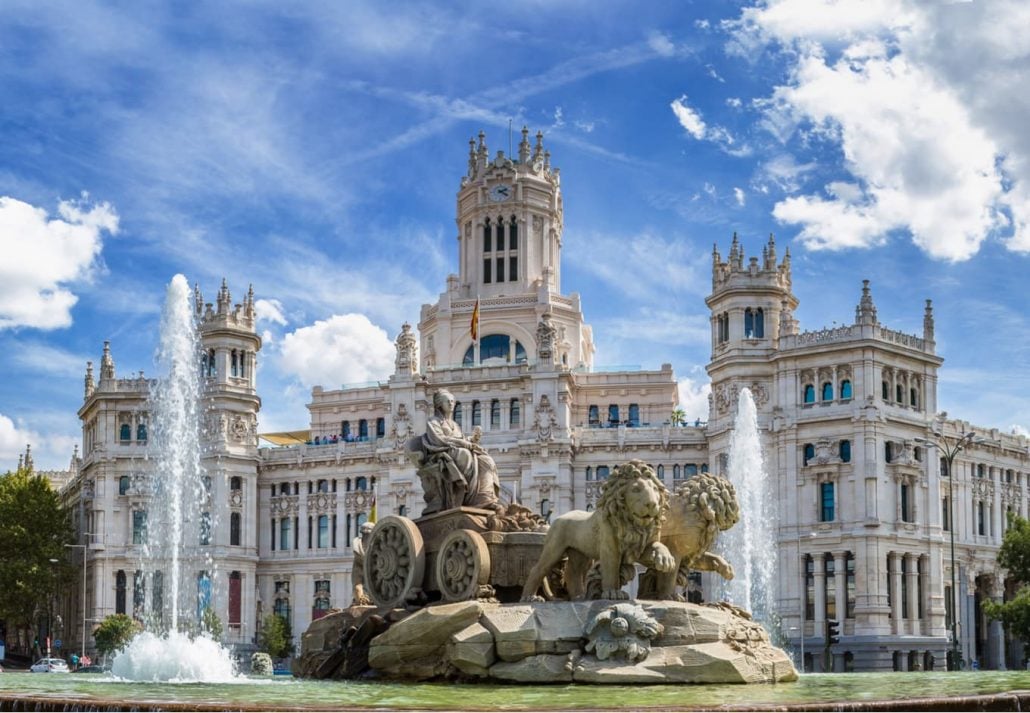 Cibeles Fountain in Madrid, Spain