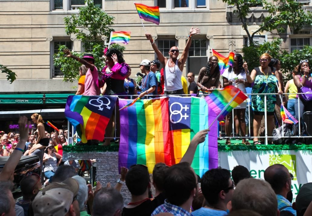 Greenwich Village's annual gay pride parade & festival commemorates the anniversary of the Stonewall Riots