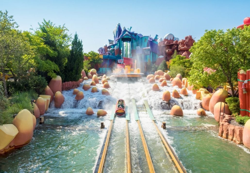 The Dudley Do-Right Ripsaw Falls ride at Universal Studios Islands of Adventure theme park