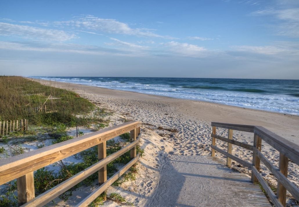 Morning in Cape Canaveral National Seashore in Florida.