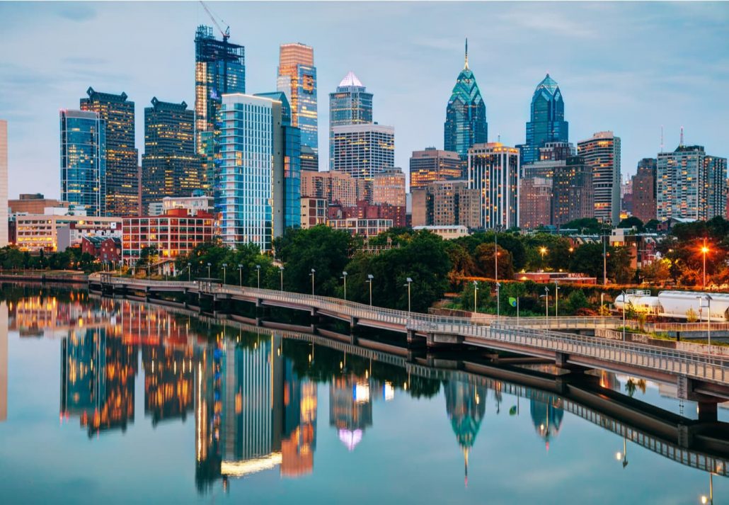The Philadelphia skyline.