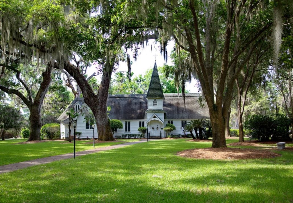 St. Simons The old Christ Church on Saint Simons Island, Georgia.