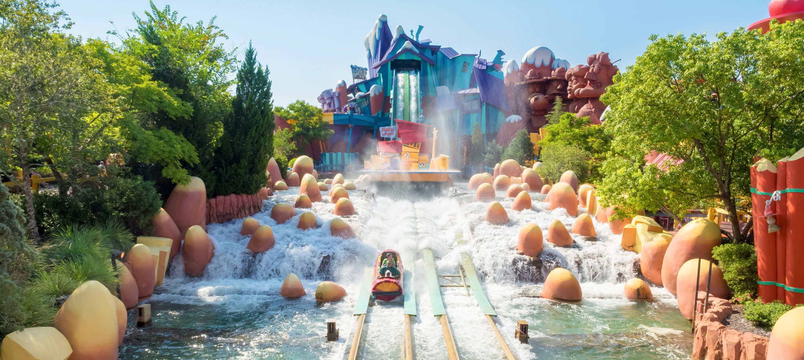 The Dudley Do-Right Ripsaw Falls ride at Universal Studios Islands of Adventure theme park