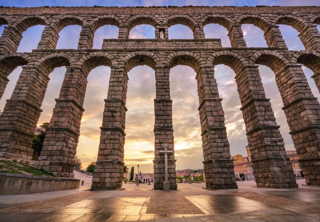Aqueduct of Segovia, Spain.