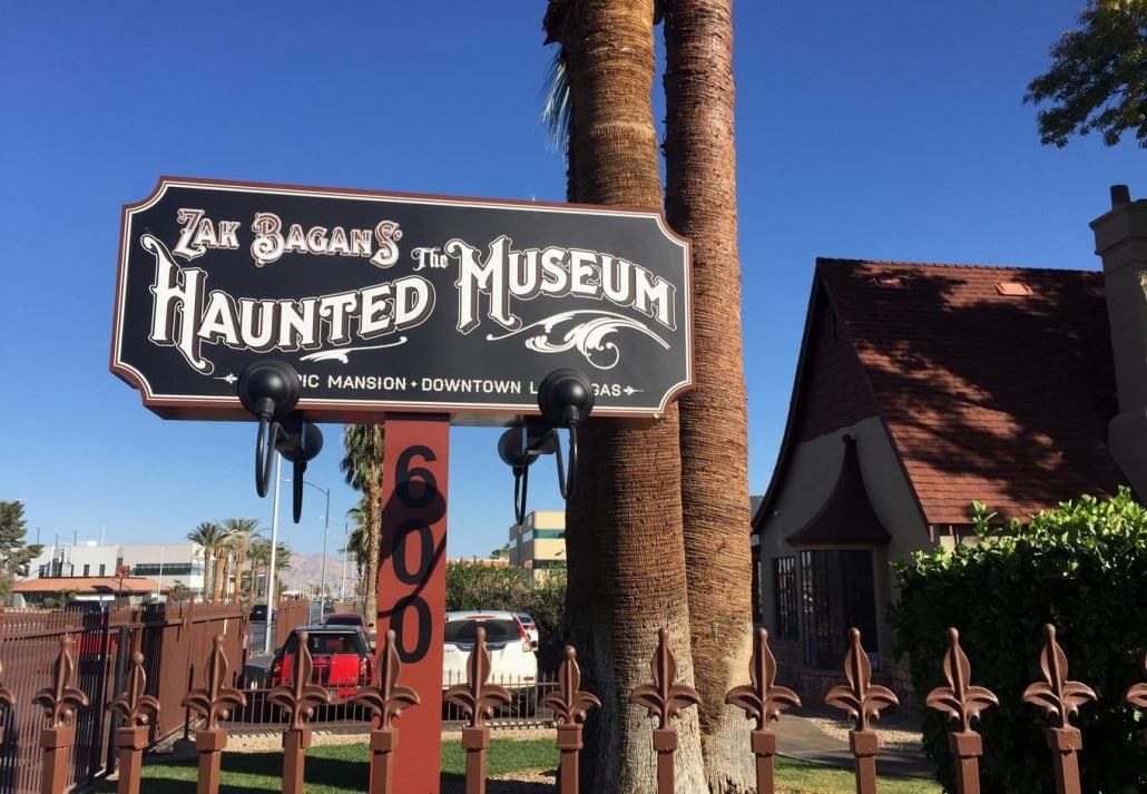 Zak Bagan's The Haunted Museum Entrance Sign, Las Vegas, Nevada, USA.