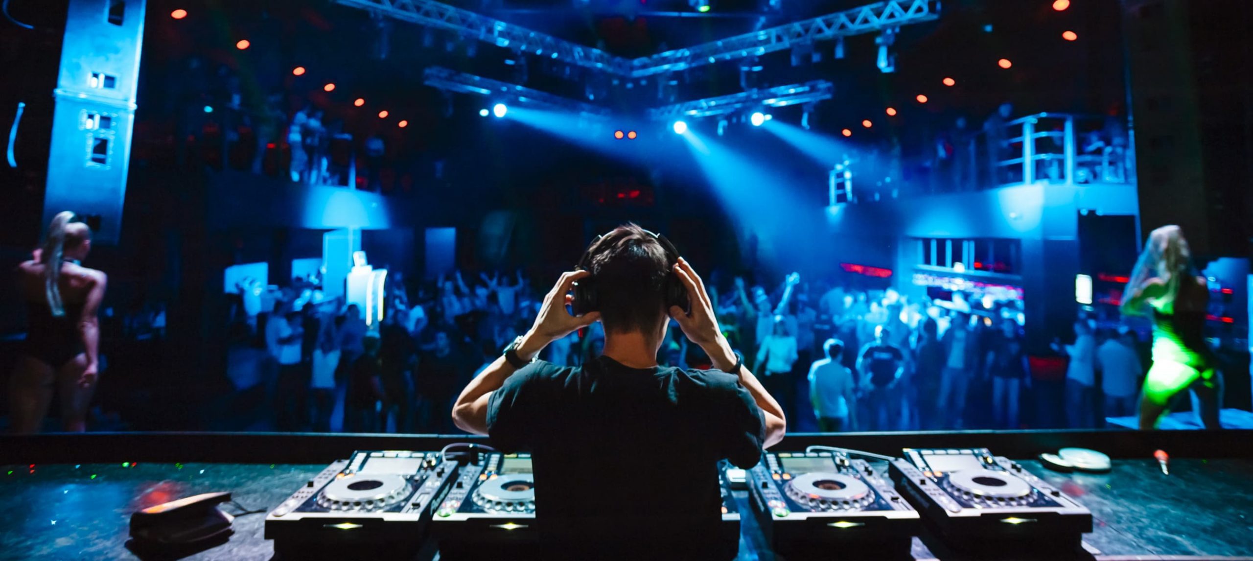 DJ Playing set at a nighclub