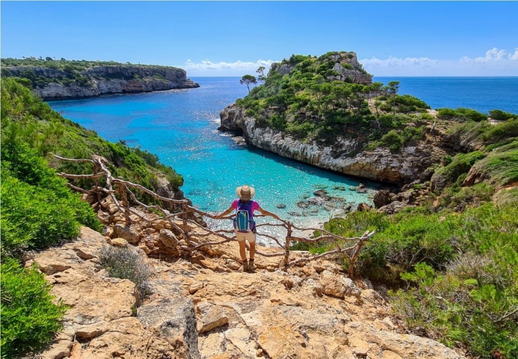 Young woman at a beach in Mallorca, Spain