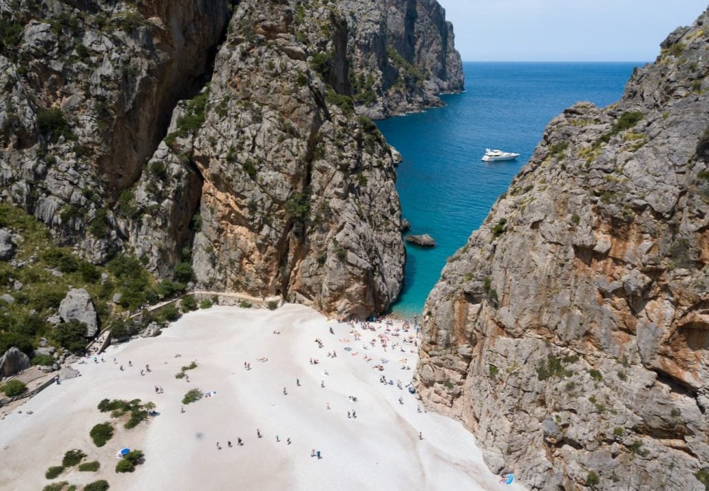 Sa Calobra beach, in Mallorca, Spain.