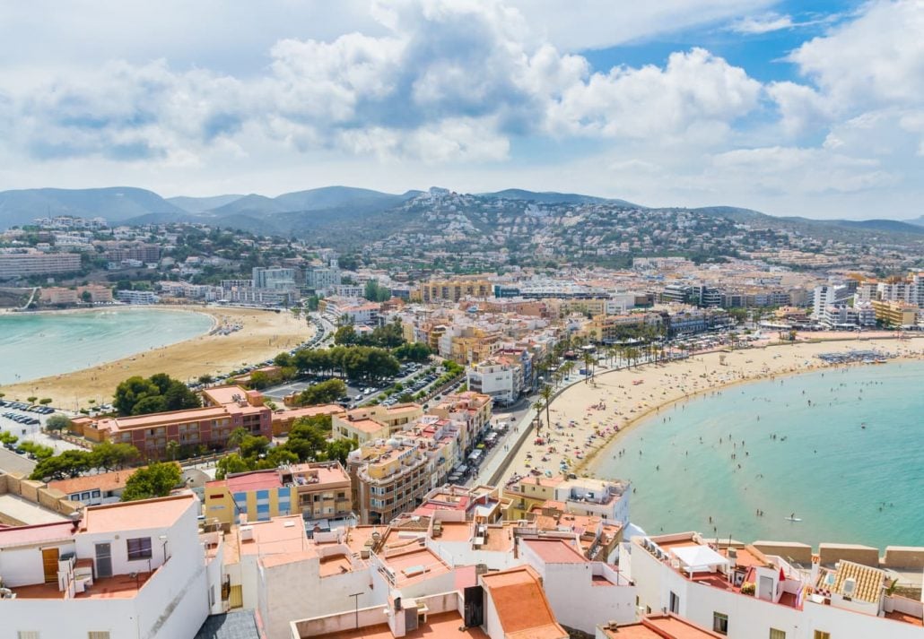 Aerial view of the Valencia's beaches